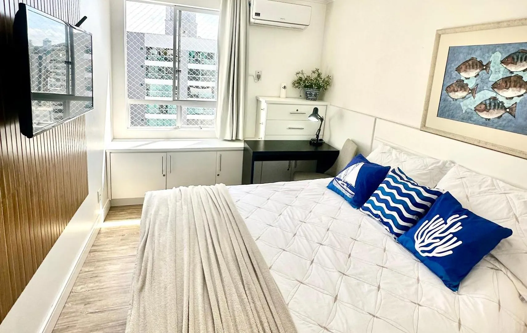 Ape Bc Otima Localizacao 4Min A Pe Da Praia Garagem Home Office Para 4 Com Ar-Condicionado Portaria 24H Balneário Camboriú 0*,